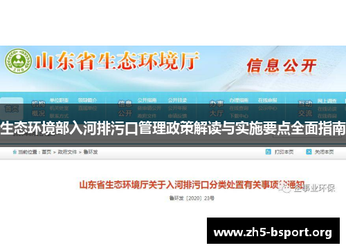 生态环境部入河排污口管理政策解读与实施要点全面指南