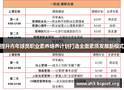 提升青年球员职业素养培养计划打造全面素质发展新模式 提升青年球员职业素养培养计划打造全面素质发展新模式